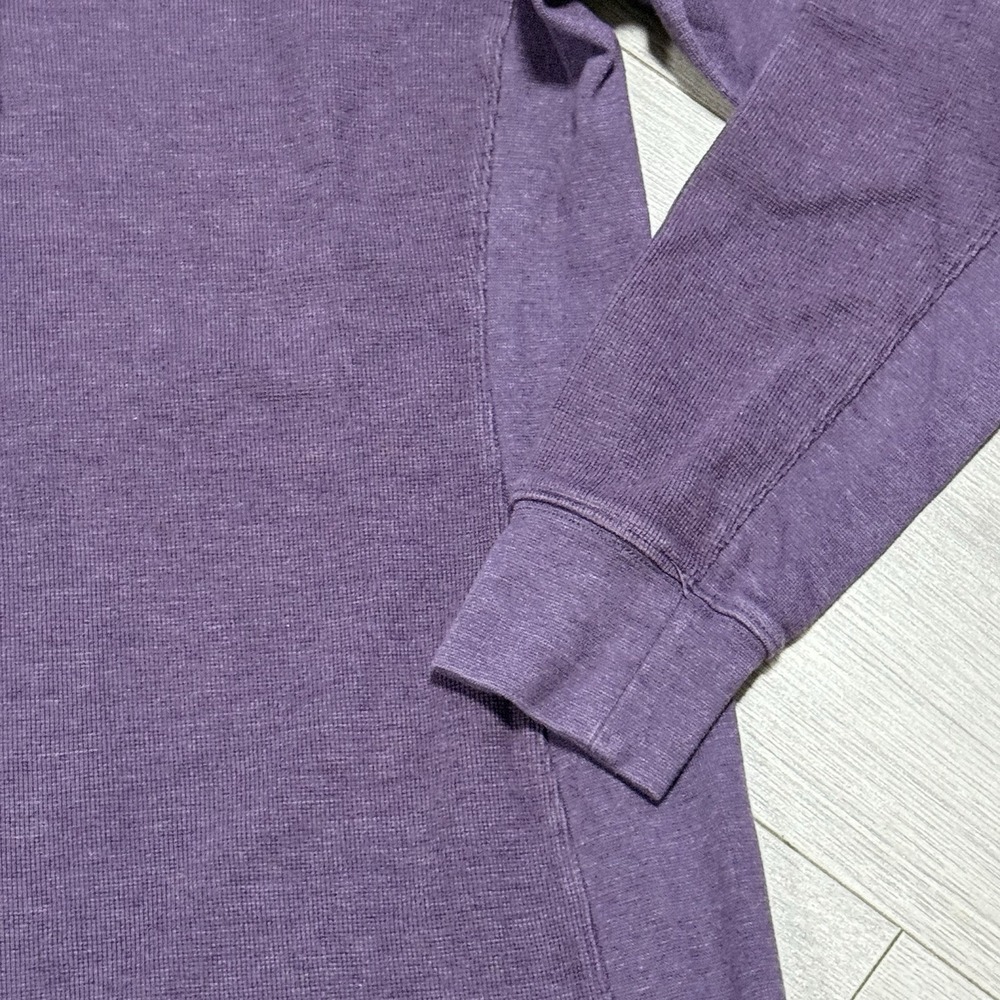 Duluth Trading Co Long Sleeve Purple Henley Shirt Women's Size M Cotton Blend - Picture 4 of 8